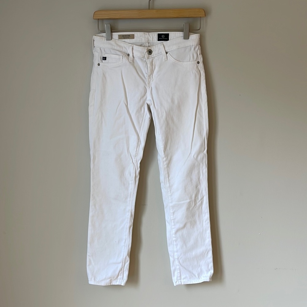 AG ADRIANO GOLDSCHMIED The STILT Crop Cigarette Crop White Size 24